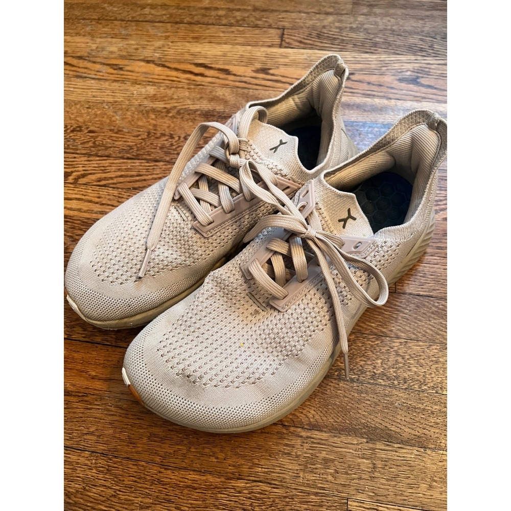 Flux Footwear Adapt Knit Sneakers Tan Sand Barefoot Trainers Womens 9.5 Mens 8